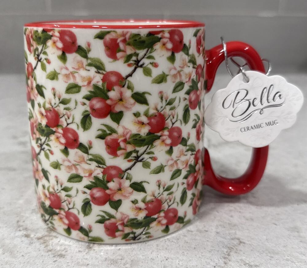 CHERRY BLOSSOMS Bella 10 Strawberry Street 16oz Mug Fruit Red Cherries NEW